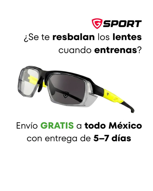 Gafas Deportivas Giosports fotocromáticas PROGRESIVAS de alto impacto AMARILLO
