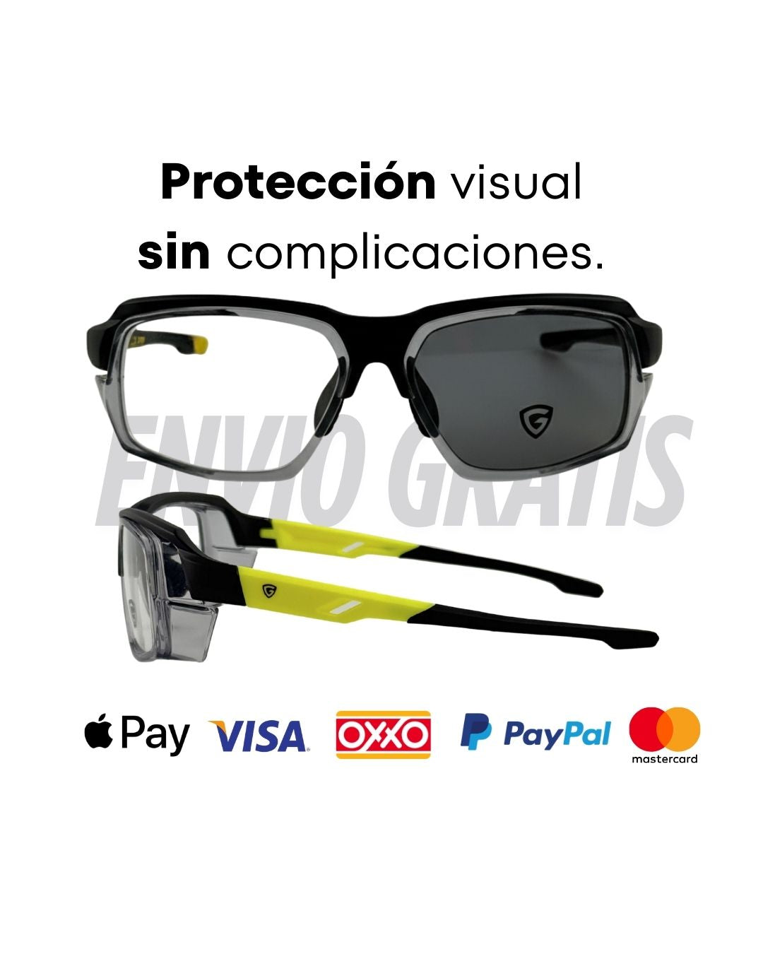 Gafas Deportivas Giosports fotocromáticas PROGRESIVAS de alto impacto AMARILLO