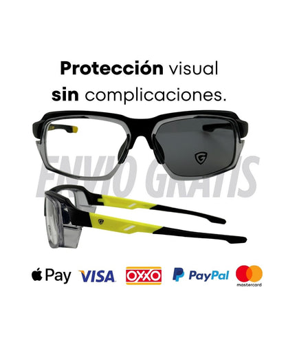 Gafas Deportivas Giosports fotocromáticas PROGRESIVAS de alto impacto AMARILLO