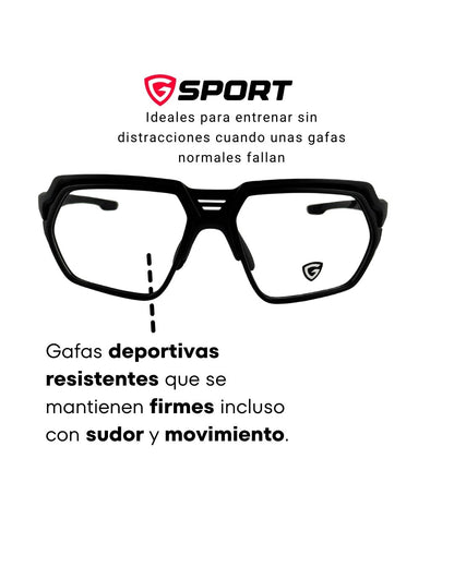 Gafas Deportivas Giosports fotocromáticas PROGRESIVAS de alto impacto GS0002-001
