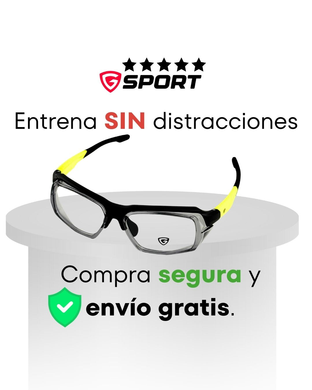 Gafas Deportivas Giosports PROGRESIVAS de alto impacto AMARILLO