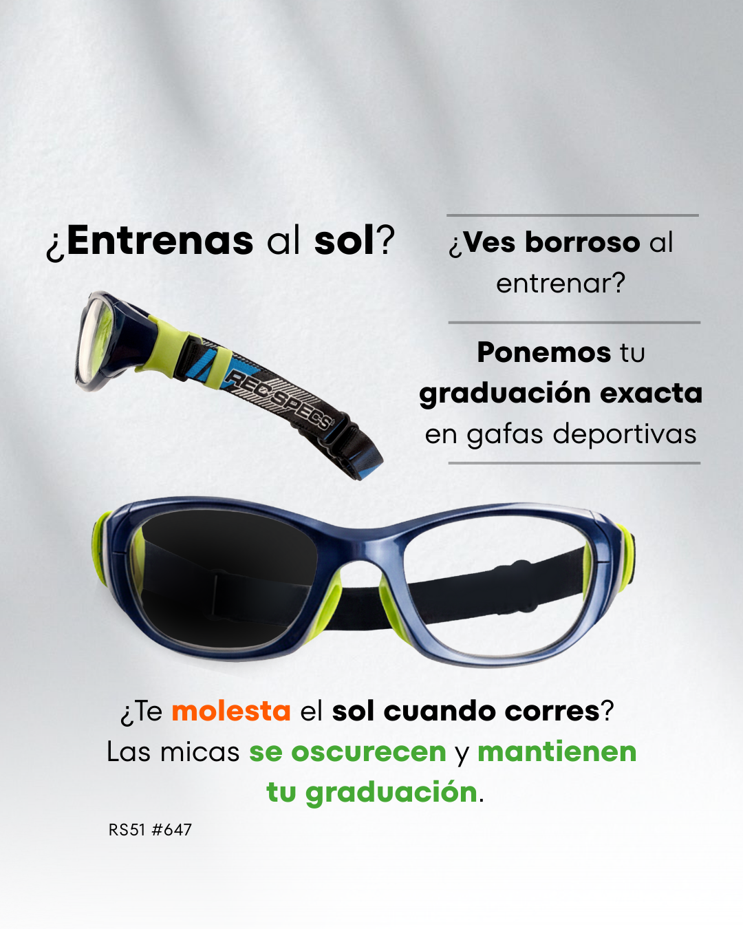 REC SPECS RS-51 647 30%AHORRO! FOTOCROMÁTICO SIN GRADUACIÓN