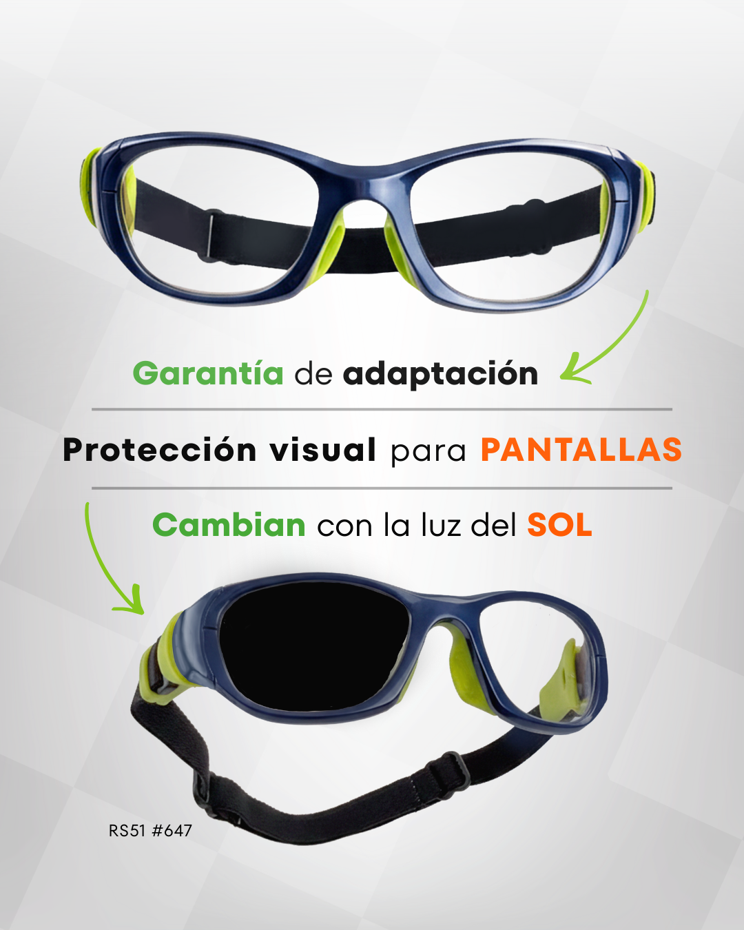 REC SPECS RS-51 647 30%AHORRO! FOTOCROMÁTICO SIN GRADUACIÓN