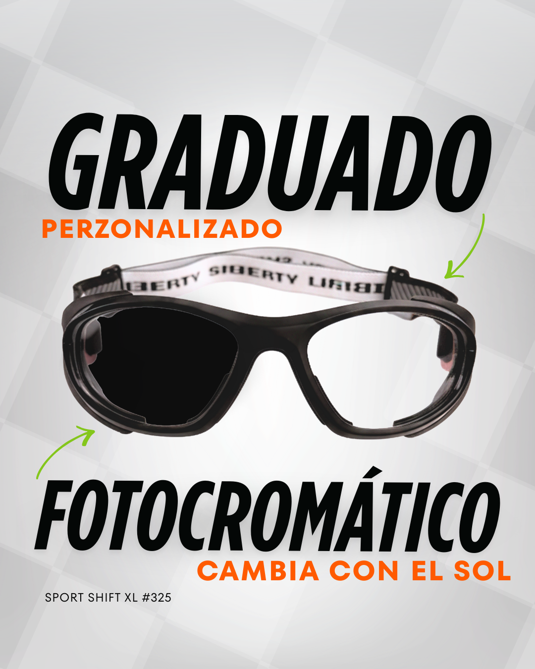 REC SPECS SPORT SHIFT XL 325 30%AHORRO! FOTOCROMATICAS GRADUADAS