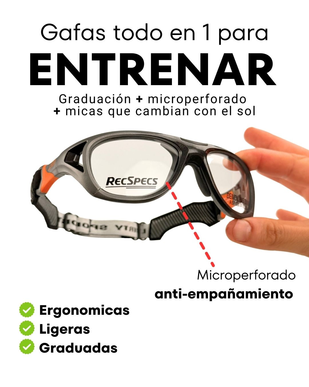 RecSpecs Premium Fotocromatico HELMET XL